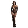 Criss Cross Neck Bodystocking - One Size